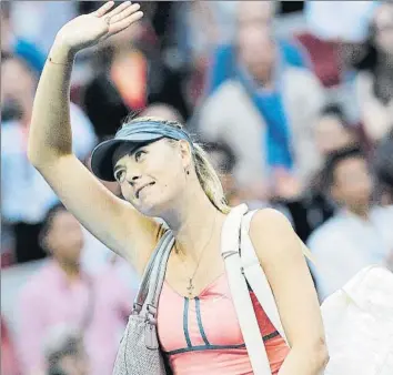  ?? FOTO: EFE ?? Los problemas físicos en los últimos años obligan a decir adiós a una Sharapova que estaba lejos de su mejor nivel