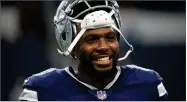  ?? AP FILE PHOTO BY RON JENKINS ?? In this 2017 photo, Dallas Cowboys’ Dez Bryant warms up before an NFL football game against the Los Angeles Chargers in Arlington, Texas.
