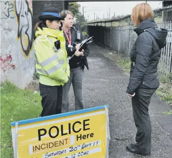  ??  ?? Officers carrying out extra patrols in the area