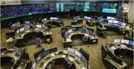 ?? Tribune News Service/the Sacramento Bee ?? A view of the control room shows the power grid at the California Independen­t System Operator in Folsom in December 2018.