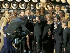  ??  ?? At the 2014 Academy Awards, where 12 Yearsa Slave won best picture