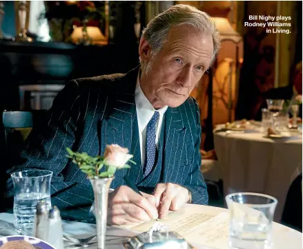  ?? ?? Bill Nighy plays Rodney Williams in Living.