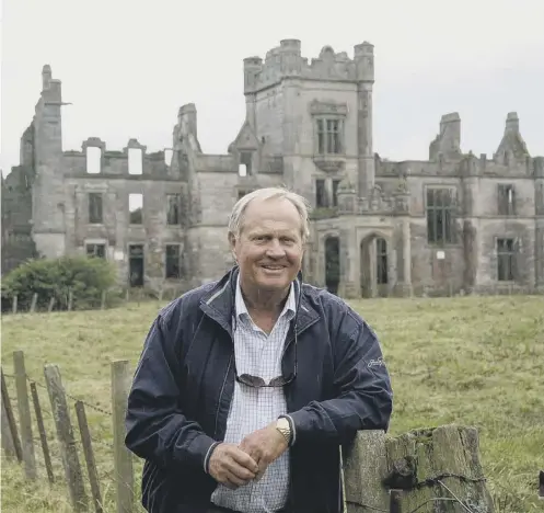  ??  ?? 0 Jack Nicklaus pictured during a visit to Ury Estate, near Stonehaven. The championsh­ip course is expected to be ready by 2024
