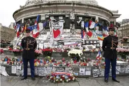  ?? (Reuters) ?? ‘WE MUST unite our leadership on all levels - local, national, and internatio­nal in common cause and steadfast belief that terror not be allowed to reign. It is our job, as adherents of democracy, to defend the true meaning of the word.’ The Place de...