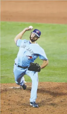  ?? BRYAN M. BENNETT/GETTY IMAGES ?? Blue Jays pitcher Jordan Romano wants to be a closer one day and his productive off-season has led to his emergence as a force in the bullpen in 2020.