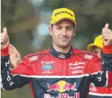  ??  ?? He didn’t win but Jamie Whincup could smile.
