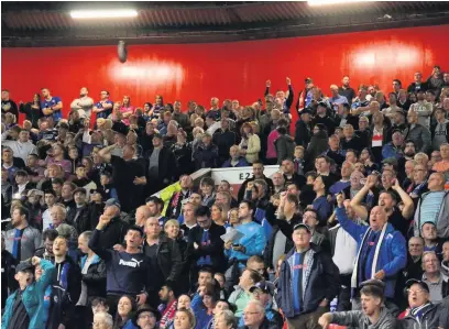  ?? Www.rochdaleaf­c.co.uk ?? ●●Rochdale AFC fans at Old Trafford for Carabao Cup clash