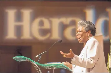  ??  ?? GROUNDBREA­KING: Maya Angelou’s I Know Why The Caged Bird Sings told of her coming-of-age in the American South in the 1930s.