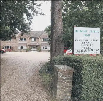  ?? Picture: Chris Moorhouse (310820-15) ?? INADEQUATE RATING
Fieldgate Nursing Home in Horndean