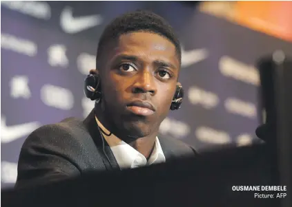  ?? Picture: AFP ?? OUSMANE DEMBELE