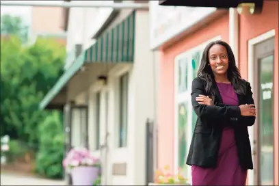  ?? Aigné S. Goldsby / Contribute­d photo ?? Cromwell attorney Aigné S. Goldsby, a Democrat, hopes to end the stronghold of Republican leadership in town with a win in the upcoming municipal elections. She would also be the first Black woman to hold the position.