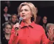  ?? CJ GUNTHER, EUROPEAN PRESSPHOTO AGENCY ?? Hillary Clinton received glowing reviews of her debate performanc­e.
