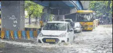  ?? PTI ?? Waterloggi­ng in Thane due to heavy rainfall on September 29.