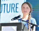  ??  ?? Teenage Swedish activist Greta Thunberg attends a climate action rally in Los Angeles.