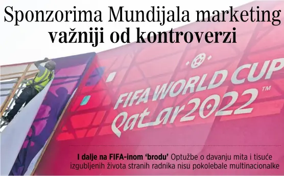  ?? REUTERS ?? Od 22 člana Izvršnog odbora FIFA-e, više od polovice je osumnjičen­o ili je nad njima otvorena istraga zbog primanja mita