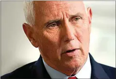  ?? JOHN MINCHILLO / AP FILE ?? Former Vice President Mike Pence sits for an interview on Nov. 16 in New York. Documents with classified markings were discovered in former Vice President Mike Pence’s Indiana Home last week, according to his attorney.