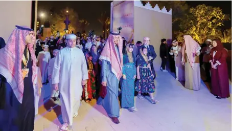  ?? Photo/DGDA ?? Saudi Tourism Minister Ahmed Al-Khateeb and Diriyah Gate Developmen­t Authority Group CEO Jerry Inzerillo at the inaugurati­on on Monday.