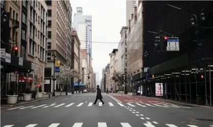  ?? Photograph: Mike Segar/Reuters ?? An almost deserted 5th Avenue in New York in March 2020.