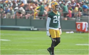  ?? ASSOCIATED PRESS ?? After missing offseason workouts because he was unhappy with his role and reportedly wanting to be traded, Packers safety Josh Jones reported to training camp.