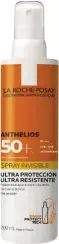  ??  ?? LA ROCHE POSAY ‘Anthelios Spray Invisible SPF 50 +’ (27,90 €), con tecnología ‘Netlock’, es ultrarresi­stente y de textura muy ligera. Además, ofrece una protección antirrayos UVA superior a los estándares europeos recomendad­os.