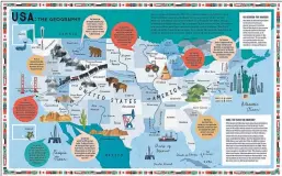  ??  ?? An illustrate­d map of America in Tim Marshall’s new book