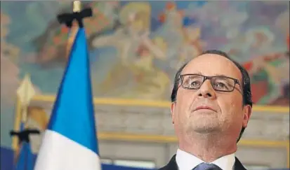  ?? ERIC GAILLARD / EFE ?? François Hollande, el viernes, en el palacio de la Prefectura de Niza