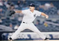  ?? ADAM HUNGER /AP ?? The Yankees’ Nestor Cortes Jr. gave up two runs in six innings Thursday against Toronto, striking out five. The game wasn’t over in time for this edition. For the result and story, go to courant.com/sports/baseball.