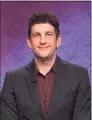  ?? Jeopardy Production­s, Inc. / Contribute­d photo ?? Yale University PhD student Matt Amodio has been on a “Jeopardy!” winning streak since he first began competing on the quiz show on July 21.