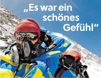  ?? BILD: SN/PRIVAT ?? Zwei Mal innerhalb weniger Tage stand Rupert Hauer auf dem Gipfel des Everest.