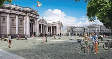  ??  ?? What might have been: An artist’s impression of the planned pedestrian­ised plaza