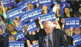  ?? Marcus Yam Los Angeles Times ?? SEN. BERNIE SANDERS (I-Vt.), shown during his 2016 presidenti­al campaign, said on Tuesday that “now it’s time to move that revolution forward.”