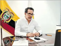  ?? ARCHIVO / EXPRESO ?? Autoridad. Gustavo Manrique es el ministro de Ambiente de Ecuador.