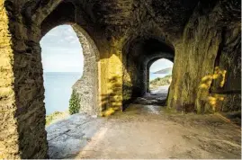  ??  ?? Queen Adelaide’s Grotto, with its arches installed following her visit to the former cave, was previously used as a watch house.