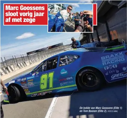  ?? FOTO'S HBVL ?? De bolide van Marc Goossens (Elite 1) en Tom Boonen (Elite 2).