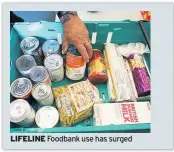  ??  ?? LIFELINE Foodbank use has surged