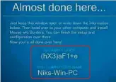  ??  ?? Take note of the security code and your computer’s name, which you’ll need to enter to pair your machines