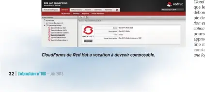  ??  ?? CloudForms de Red Hat a vocation à devenir composable.