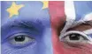  ??  ?? AN ACTIVIST with his face painted in the EU and union flag colours during an antibrexit campaign outside EU headquarte­rs during a summit in Brussels, Belgium, this week. | AP