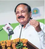  ?? ?? VICE PRESIDENT M. Venkaiah Naidu at the inaugurati­on of the South Asian Institute of Peace and Reconcilia­tion in Haridwar on March 19.