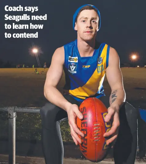  ?? Picture: PETER RISTEVSKI ?? BIG CHALLENGE: North Shore coach Sam Darley says the Seagulls still need to learn how to be contenders.