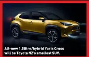  ??  ?? All-new 1.5litre/hybrid Yaris Cross will be Toyota NZ’s smallest SUV.