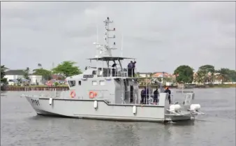  ??  ?? Newly acquired fast patrol boat, NNS OSUN