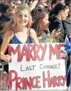  ?? Pictures: REUTERS ?? LONG WAIT: Victoria McRae, 21, waits to meet Britain's Prince Harry during his visit to Sydney's Opera House in Australia