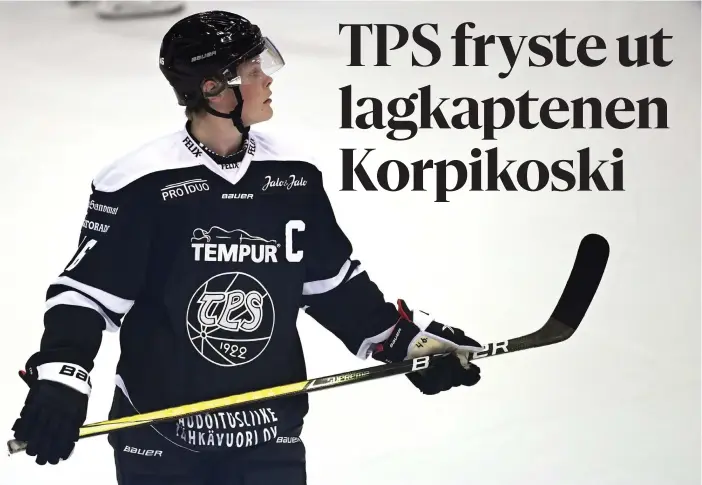  ?? FOTO: ANTTI AIMO-KOIVISTO / LEHTIKUVA ?? ■
Lauri Korpikoski spelade sin senaste (sista?) match för TPS den 28 november 2020.