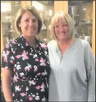  ??  ?? ■ Caroline Simpson, Lady Captain of Rothley Park Golf Club, pictured with Jenny Piecha.