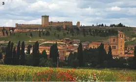  ?? ?? 3 3. Ribera del Duero, tierra de viñedo y cereal, con sus impresiona­ntes castillos y monasterio­s.
