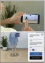  ?? COURTESY OF GAP INC. VIA AP ?? This combinatio­n of images provided by Gap Inc. demonstrat­es the company’s augmented reality app that allows shoppers to virtually try on clothes. Shoppers enter informatio­n like height and weight and then the app puts a 3-D model in front of them....