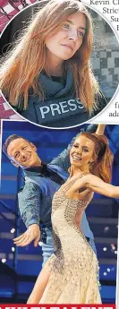  ??  ?? MULTI-TALENT In her role as respected journalist, top, and with Strictly partner Kevin Clifton