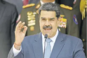 ??  ?? In this March 12, 2020 file photo, Venezuelan President Nicolas Maduro speaks during a press conference at the Miraflores Presidenti­al Palace in Caracas, Venezuela.