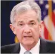  ??  ?? Fed Chairman Jerome Powell speaks at a news conference following the Federal Open Market Committee meetings in Washington. — Reuters